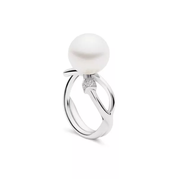 Kailis Eclipse Pearl Diamond Ring 18ct White Gold