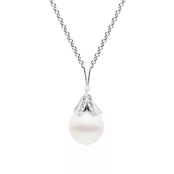 Kailis Petal Pearl Pendant with Diamonds