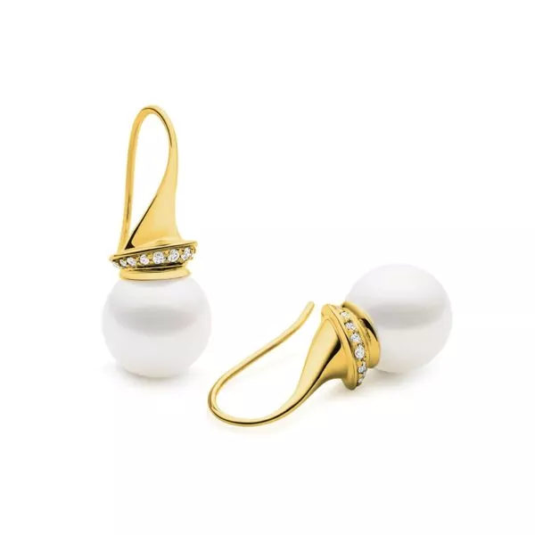 Kailis Swan Earrings in 18ct Yellow Gold