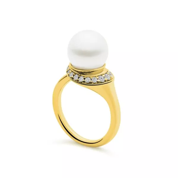 Kailis Swan Pearl Ring in 18ct Yellow Gold