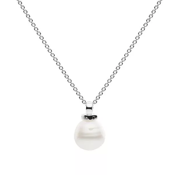 Geometric Pearl Necklace -0