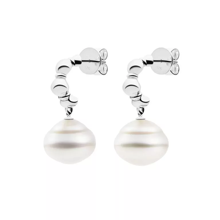 Antheia Earrings circle pearl 2