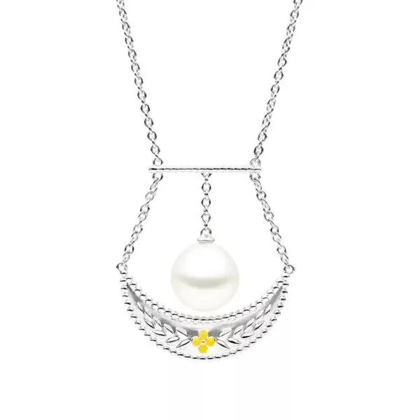 Verity Pearl Necklace, Sterling Silver