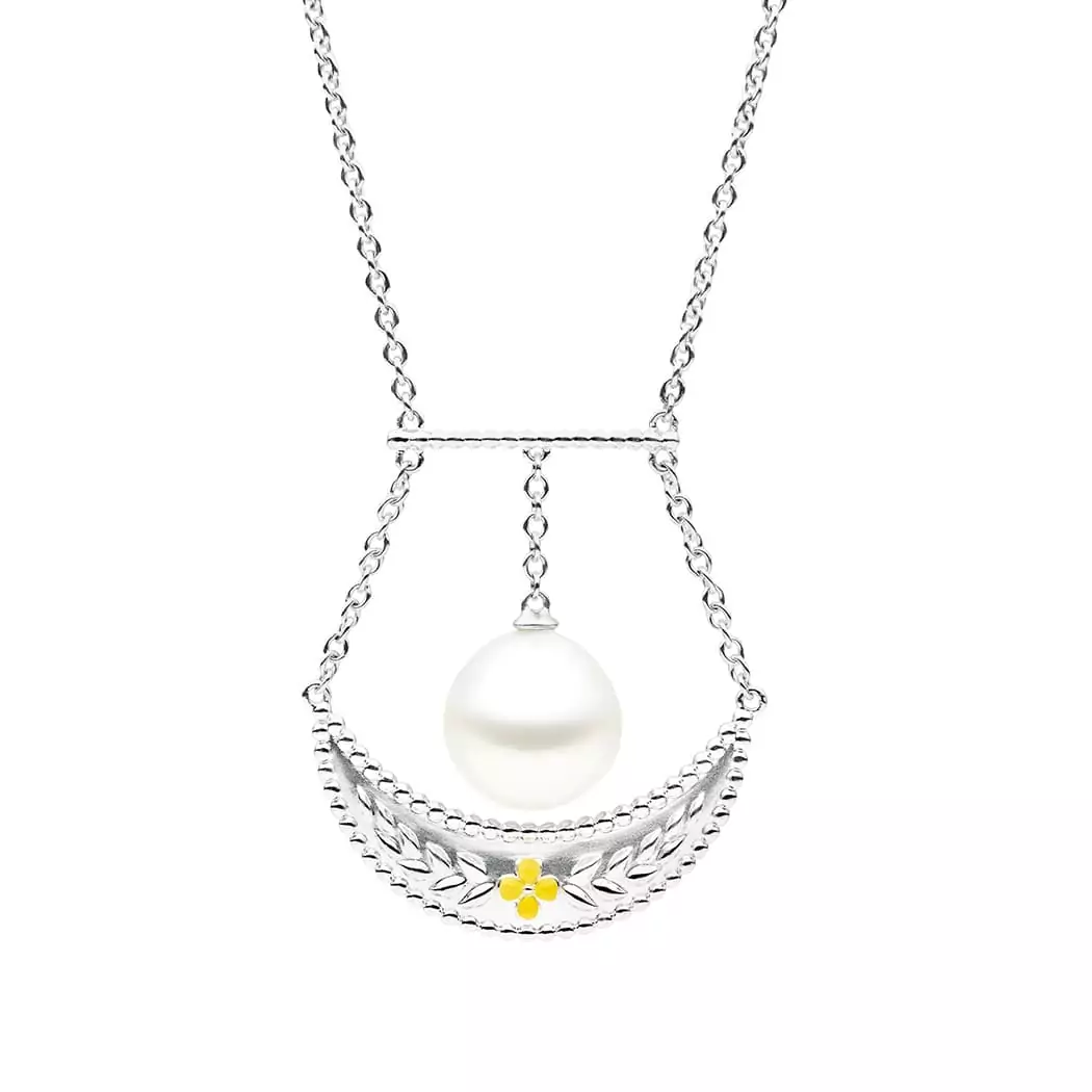 Verity Pearl Necklace, Sterling Silver