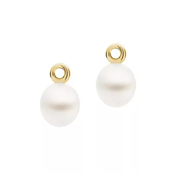 Shimmer Tranquility Drop Pearl Attachments, Yellow Gold