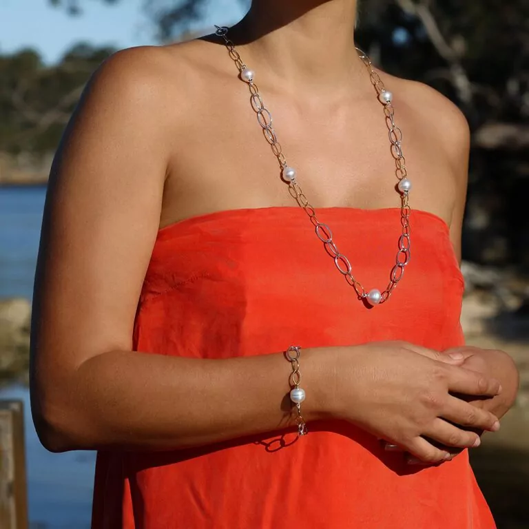Kaia Bracelet and Necklace lifestyle